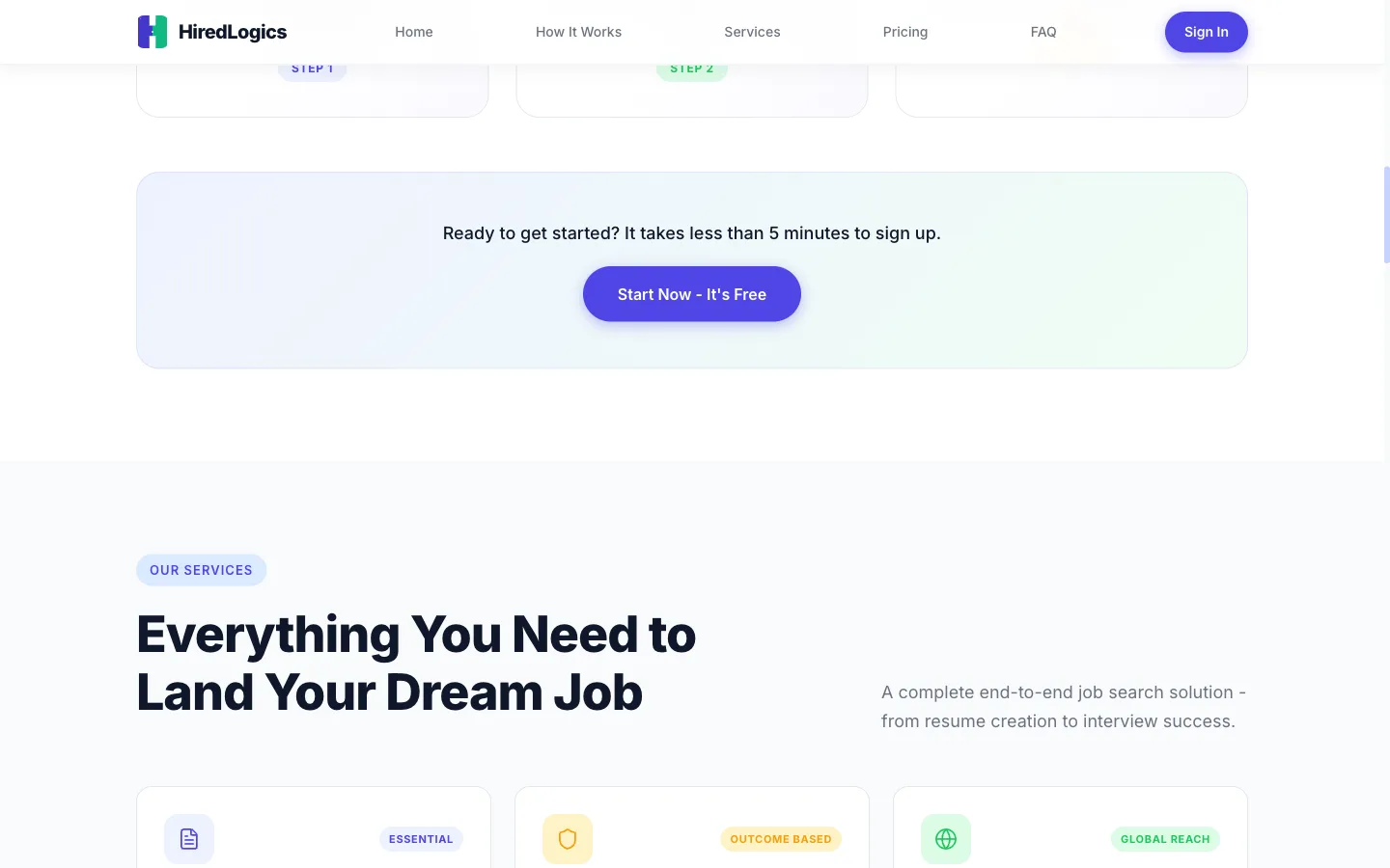 HiredLogics end-to-end job search services